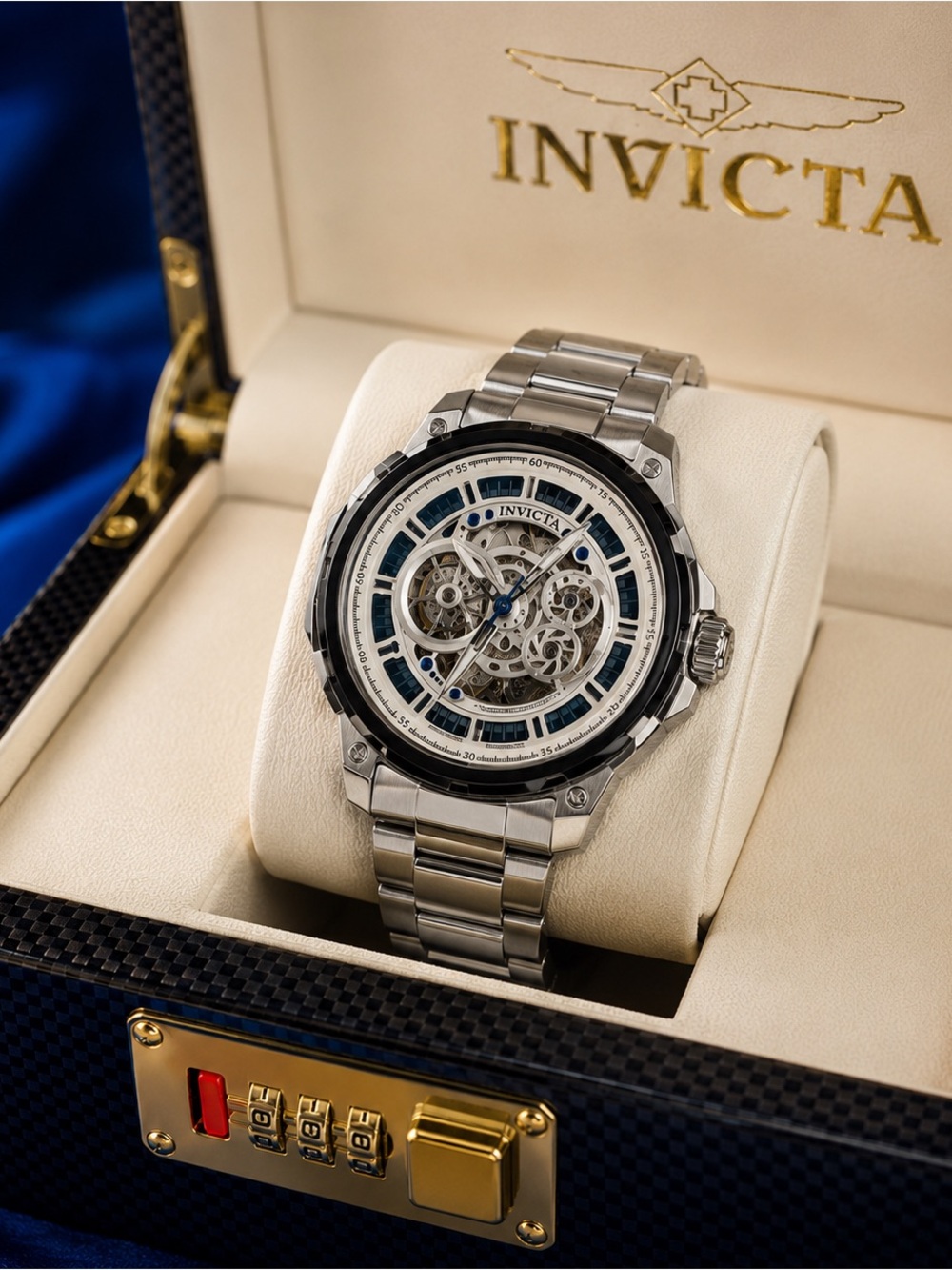 InvictaMen's Skeleton Automatic Watch w/sapphire crystal 24 crystals - Picture 2 of 10